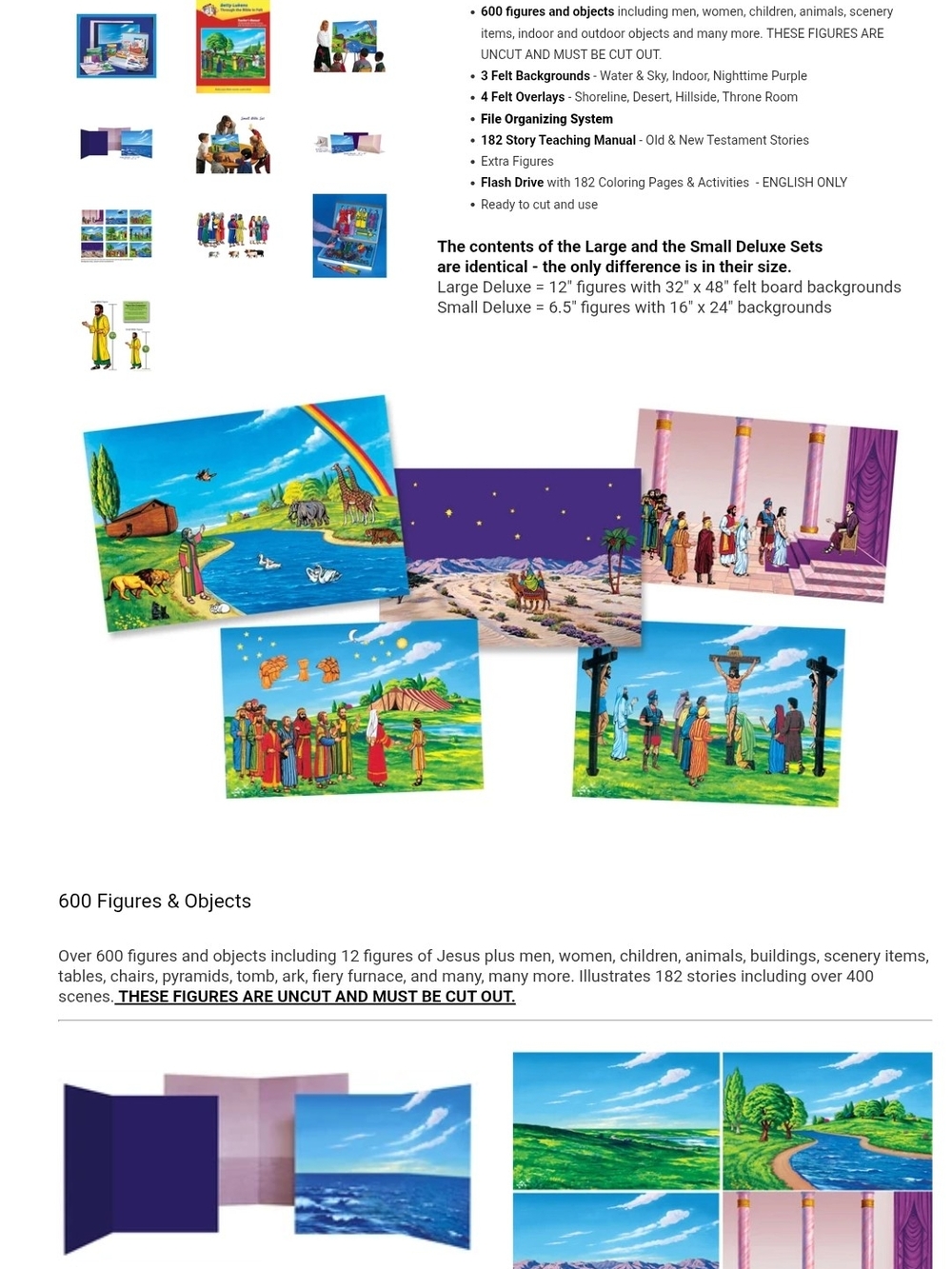 Religious Storytelling Felt Board Background Set - Multicolor